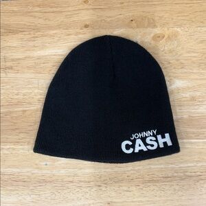 Reversible Johny Cash Black and cream Beanie